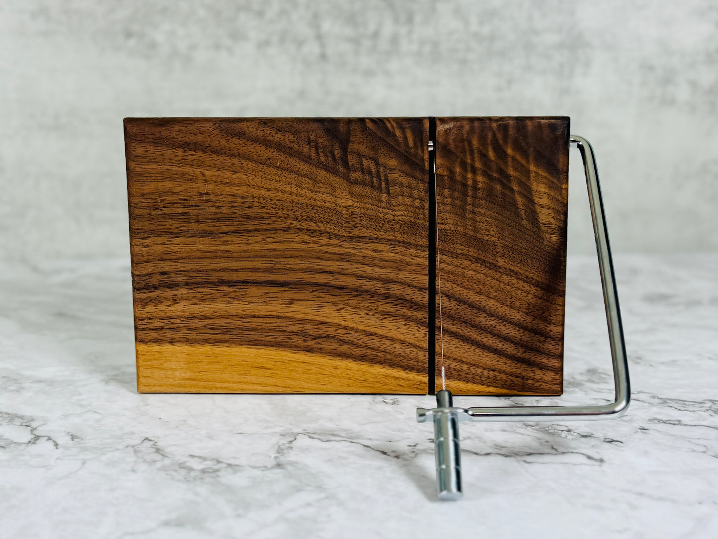 Handmade Wooden Cheese Slicer – Stainless Steel Wire Cutter – Available in Walnut, Persimmon & Cherry