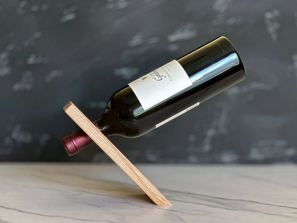 Handcrafted wooden wine holder