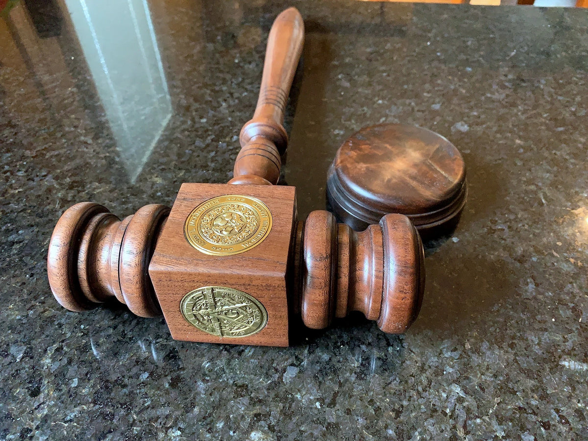 Handcrafted presentation gavel