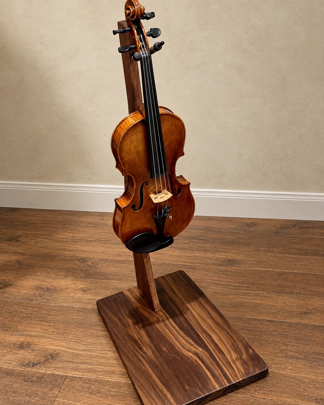Handcrafted wooden violin stand