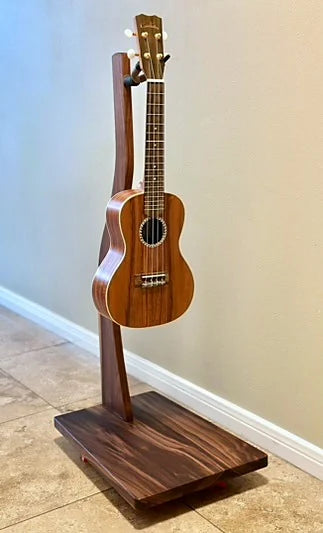 Handcrafted wooden ukulele stand