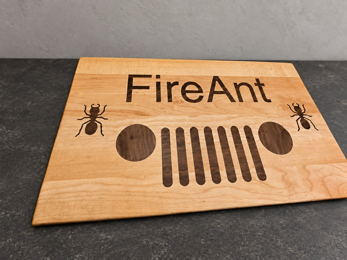 Engraved wooden board