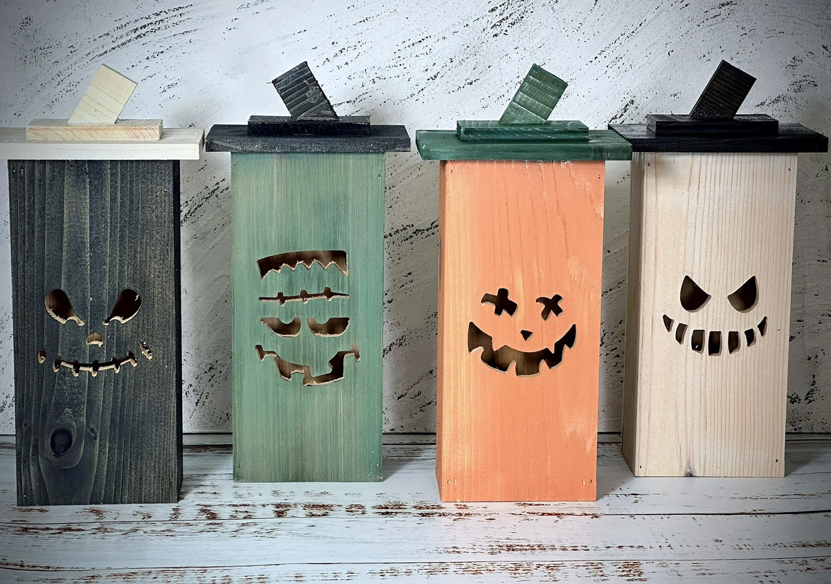 Handcrafted seasonal wooden lantern