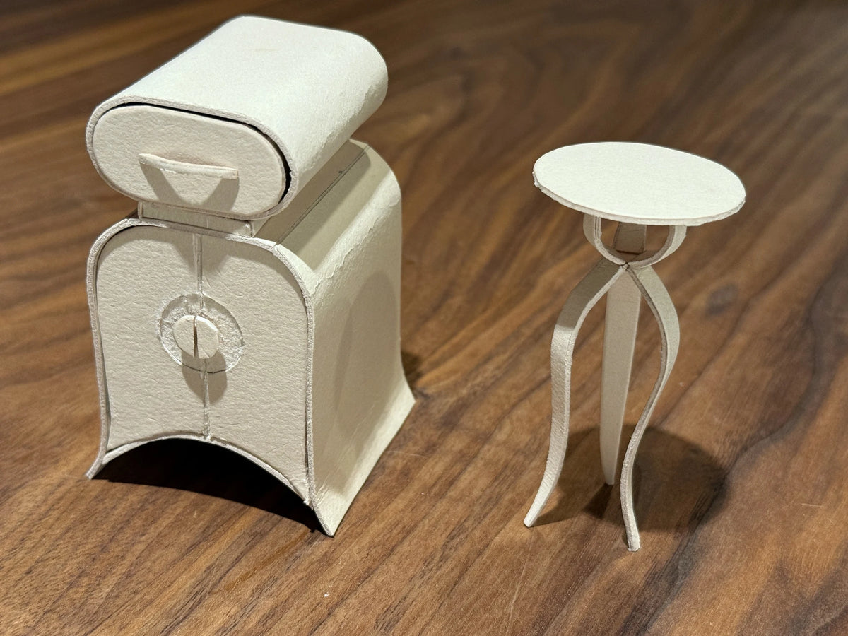 Handcrafted miniature wooden furniture