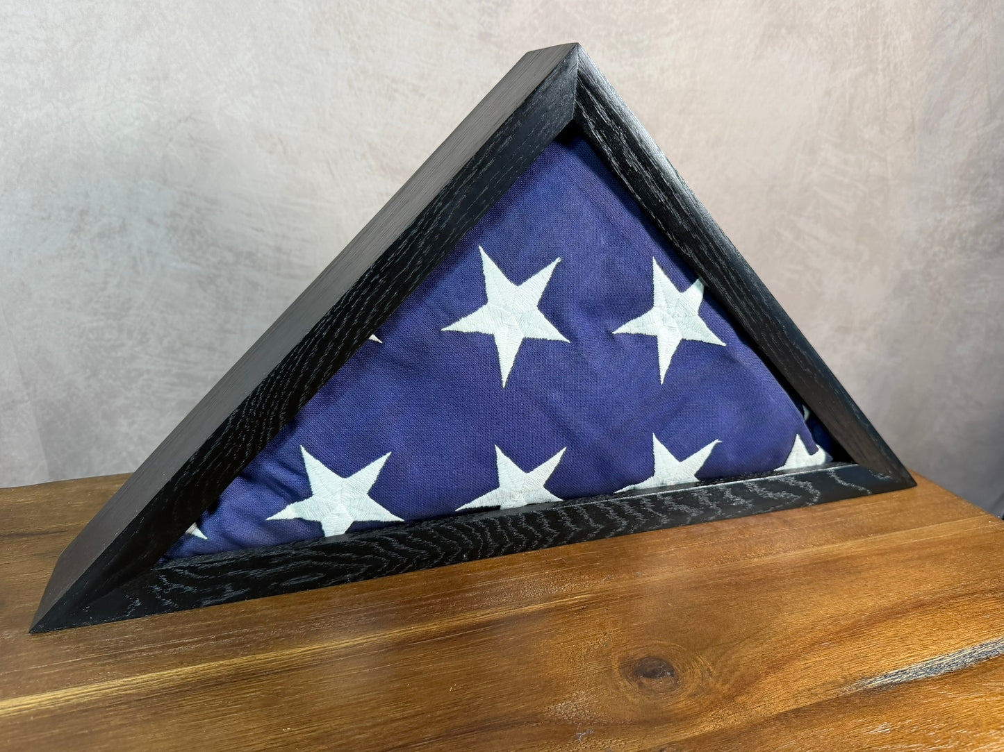 Handcrafted Wooden Flag Display Case