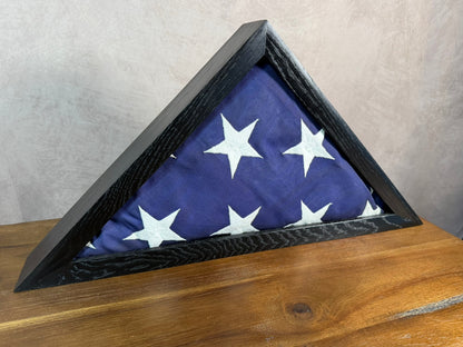 Handcrafted Wooden Flag Display Case