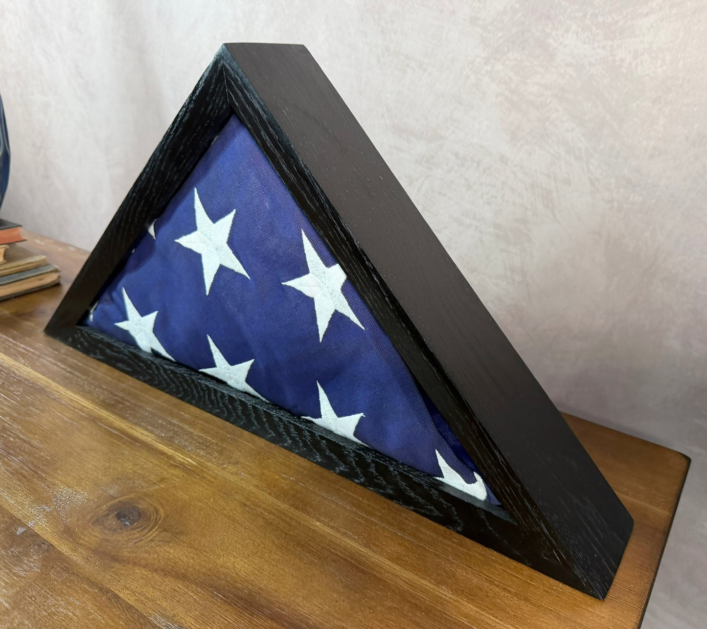 Handcrafted Wooden Flag Display Case