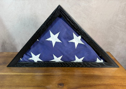 Handcrafted Wooden Flag Display Case