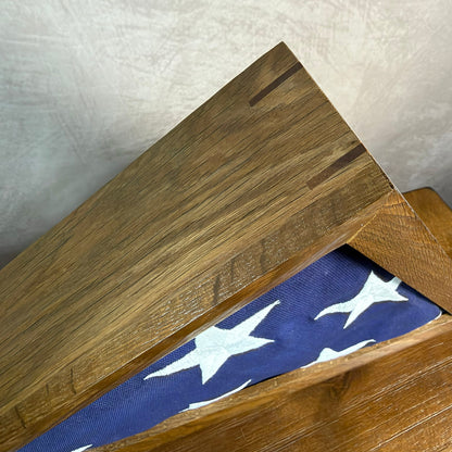 Handcrafted Wooden Flag Display Case