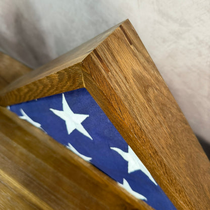 Handcrafted Wooden Flag Display Case