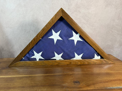 Handcrafted Wooden Flag Display Case
