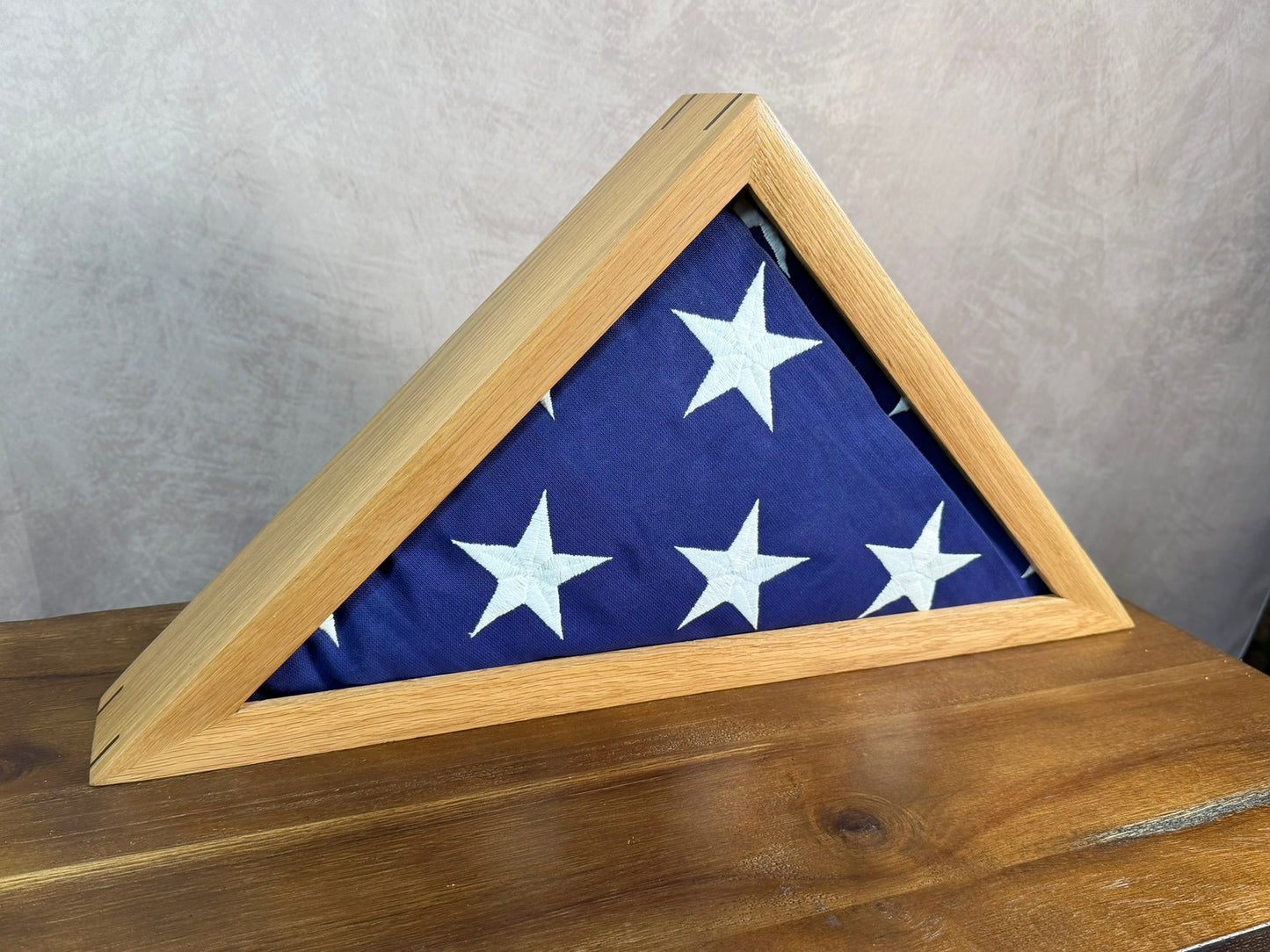 Handcrafted Wooden Flag Display Case
