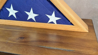 Handcrafted Wooden Flag Display Case
