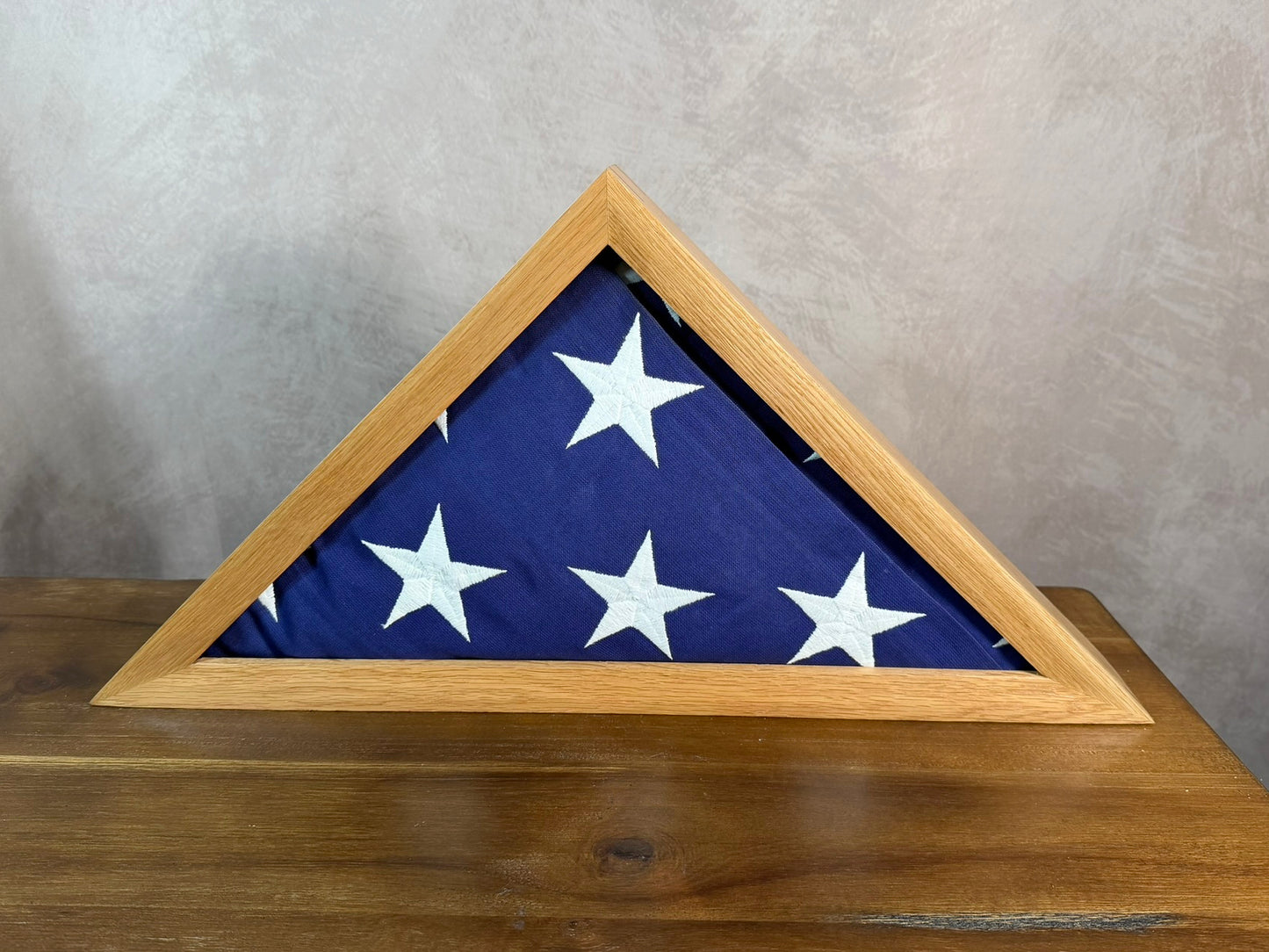 Handcrafted Wooden Flag Display Case