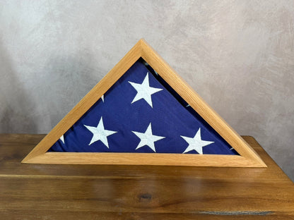 Handcrafted Wooden Flag Display Case