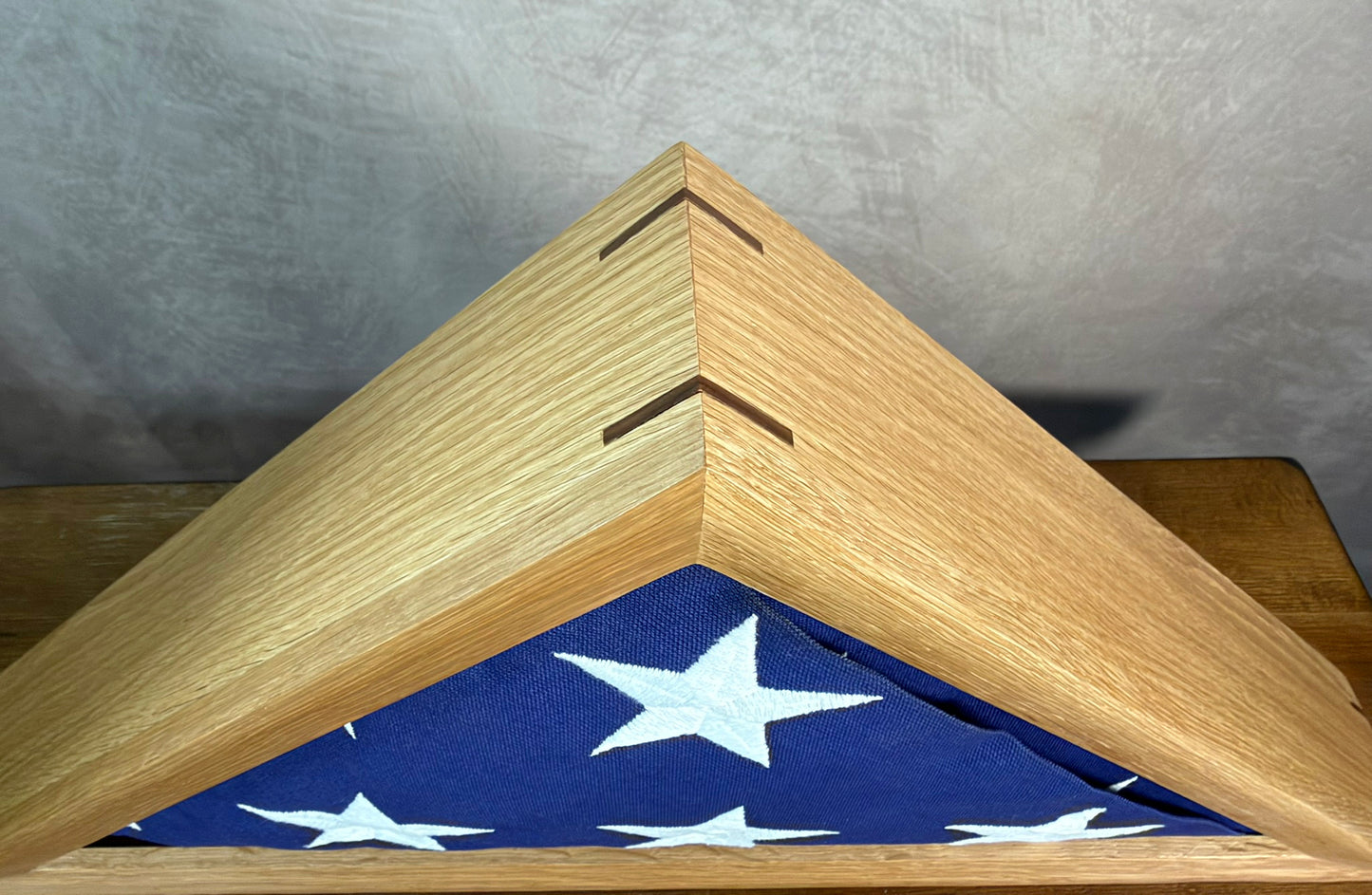 Handcrafted Wooden Flag Display Case