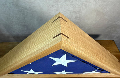 Handcrafted Wooden Flag Display Case