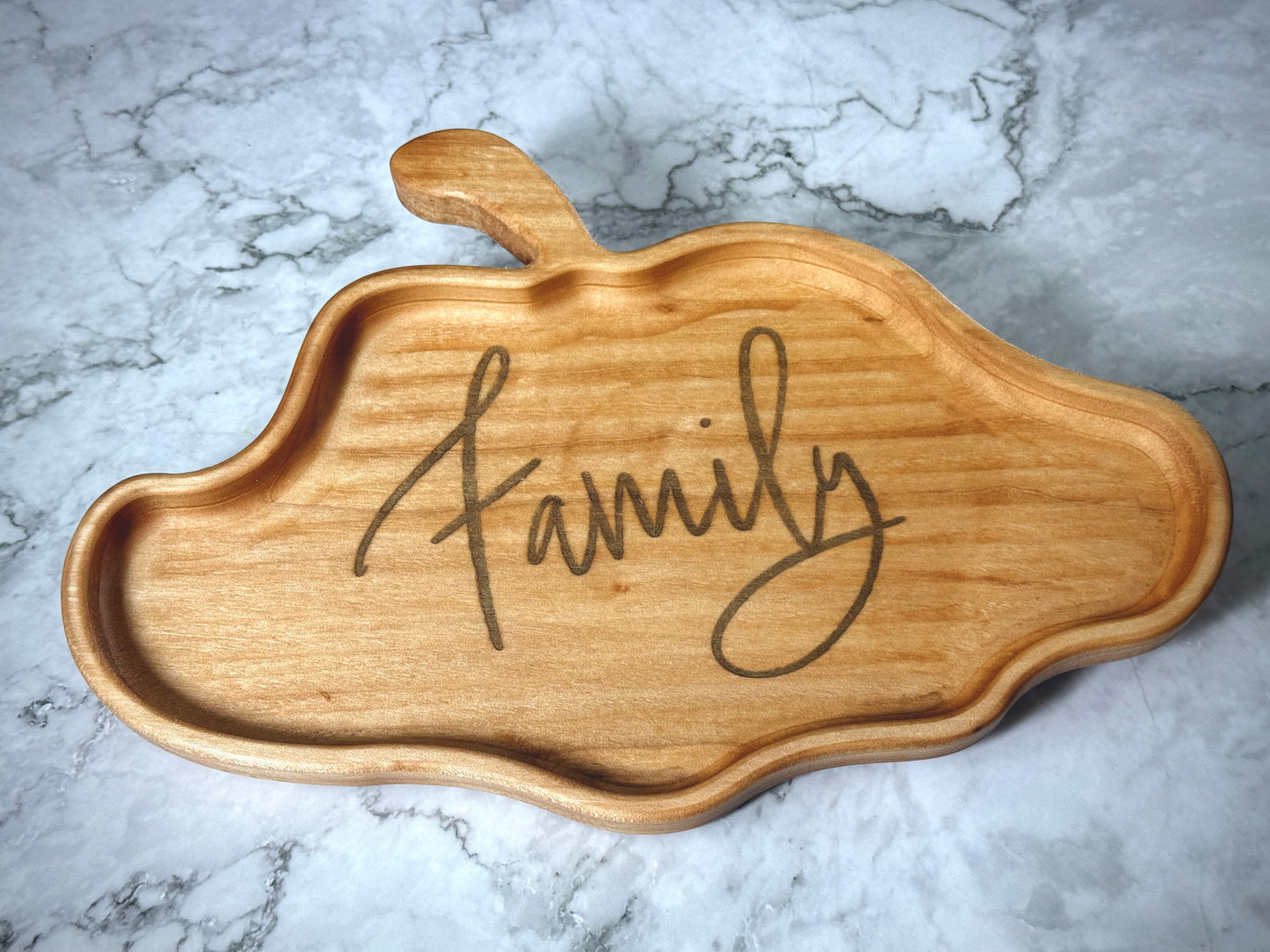 Thanksgiving Serving Dish Charcuterie | Engraved Long Squash Tray | Squash and Pumpkin Serving Platter