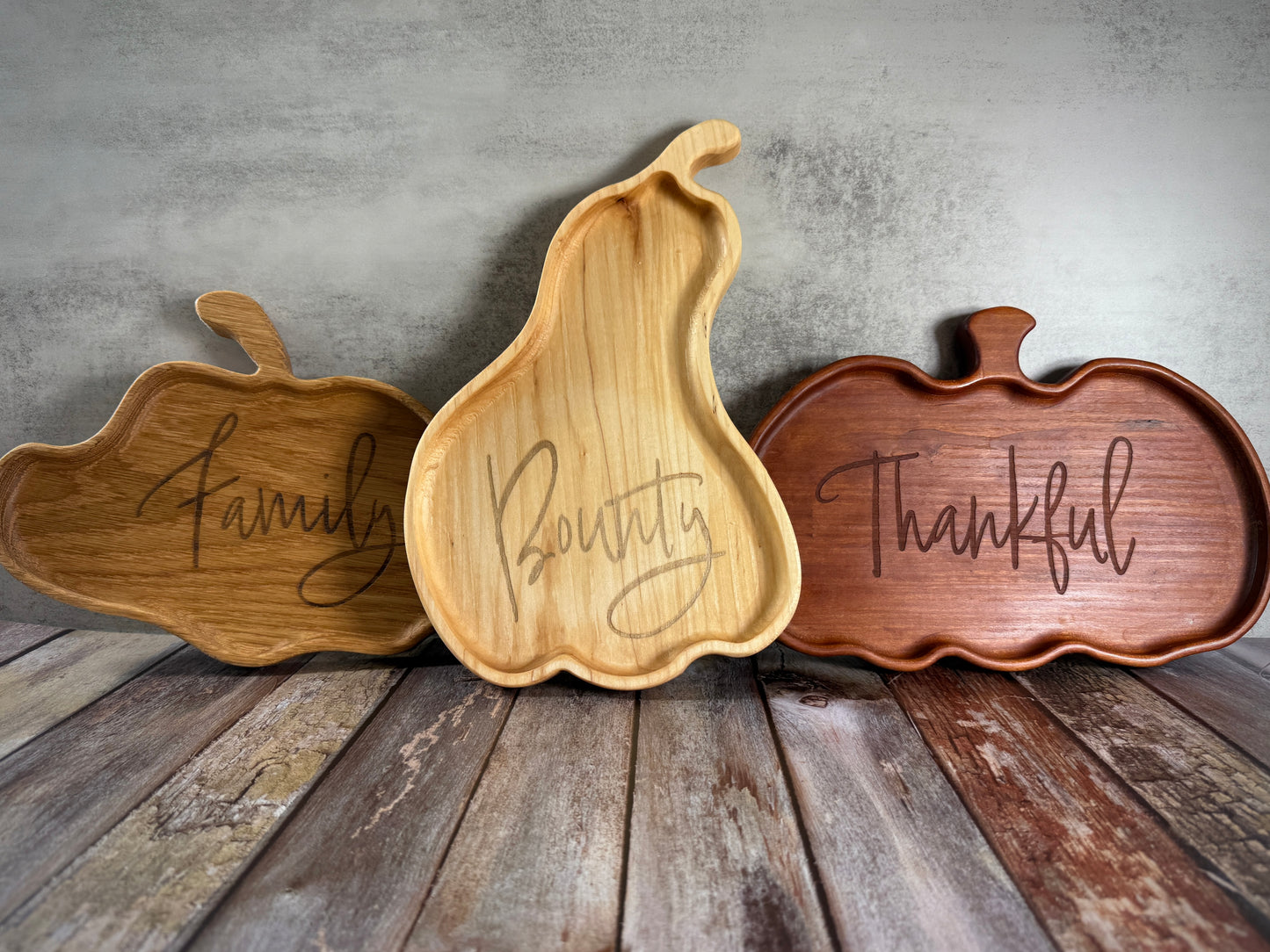 Thanksgiving Serving Dish Charcuterie | Engraved Long Squash Tray | Squash and Pumpkin Serving Platter