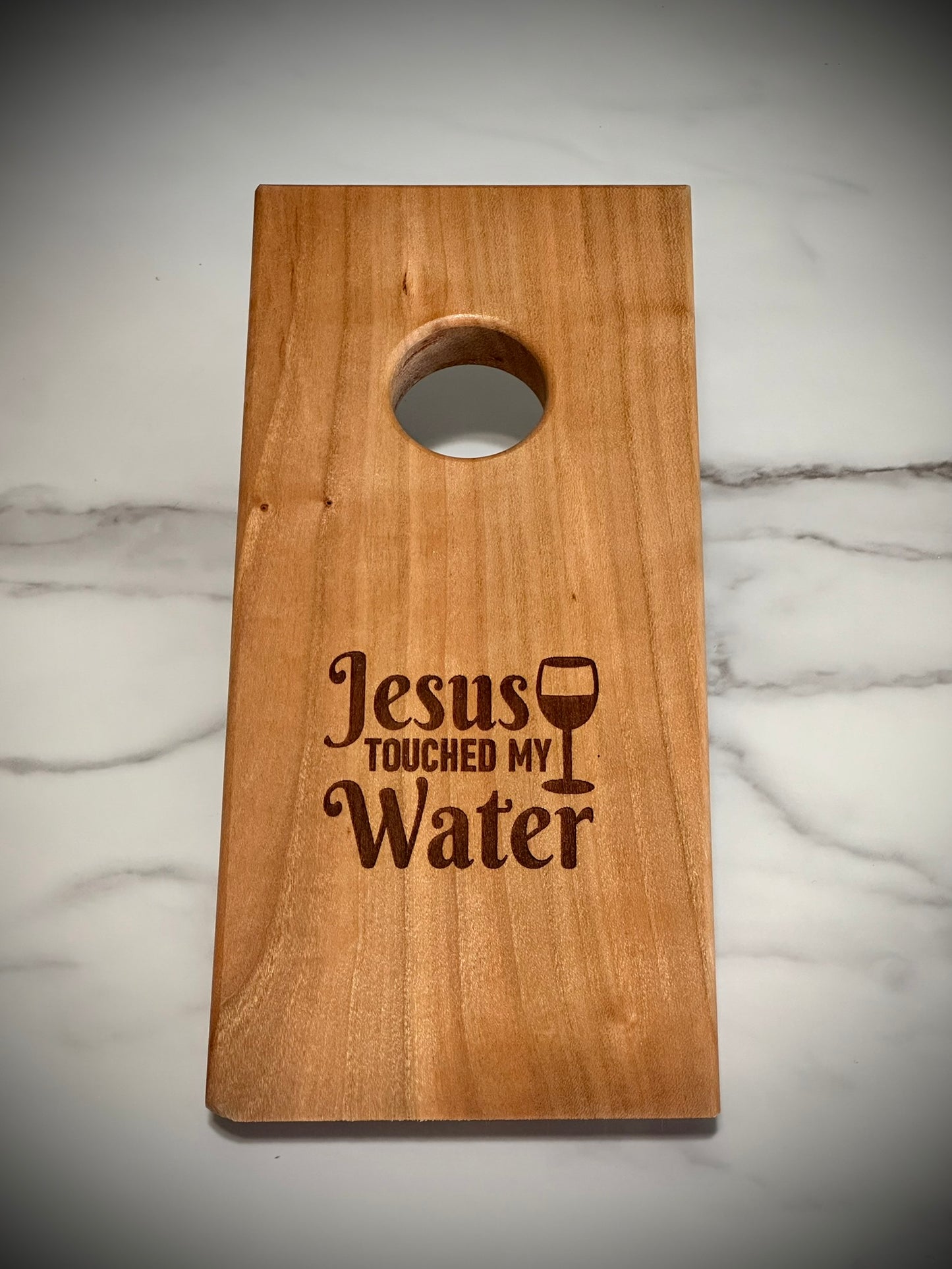 Customized Floating Wine Bottle Holder Display Handcrafted in Wood